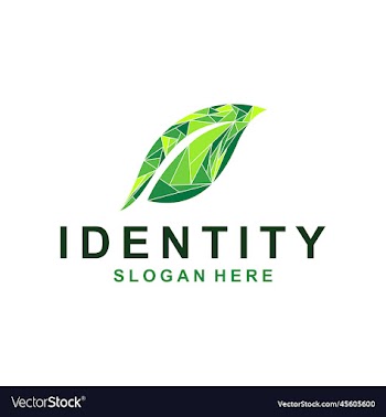 nature leaf polygon creative logo design