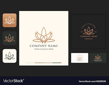 nature leaf with love inspiration logo design