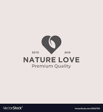 Nature love logo design inspiration vector image