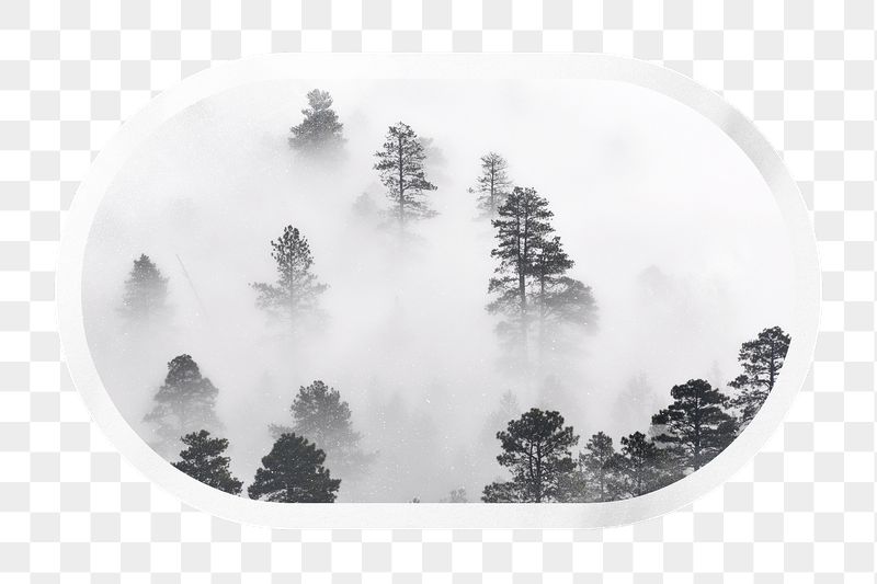 Nature png, foggy forest, printable | Free PNG - rawpixel