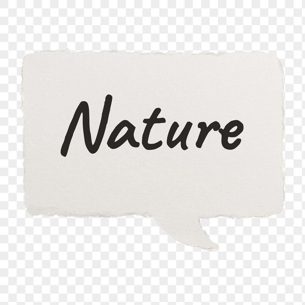 Nature png typography paper speech | Free PNG - rawpixel