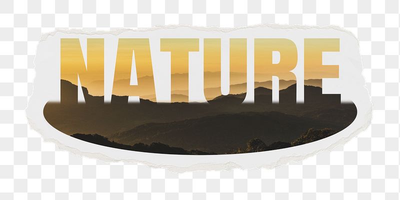 Nature png word sticker, cut | Free PNG - rawpixel