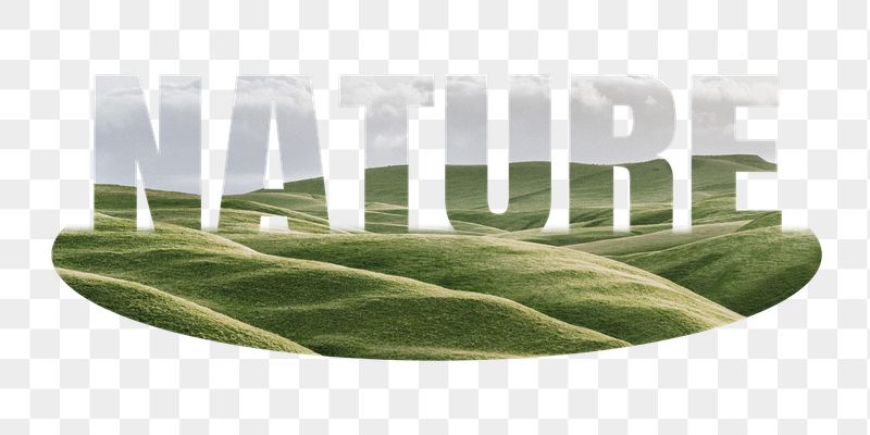 Nature png word sticker, hills | Free PNG - rawpixel
