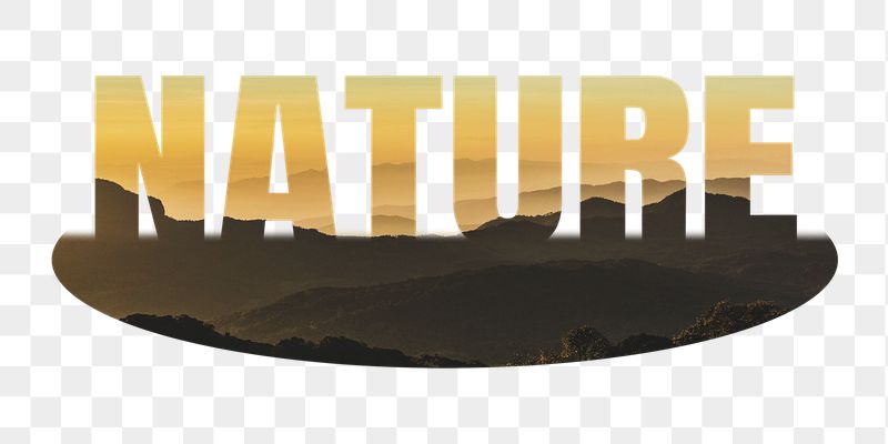 Nature png word sticker, mountain | Free PNG - rawpixel