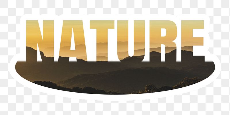 Nature png word sticker, white | Free PNG - rawpixel