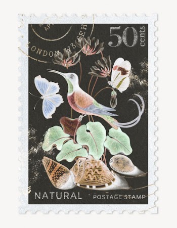 Nature postage stamp, animal collage | Free PSD - rawpixel