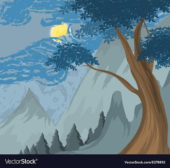 Nature scene vector image
