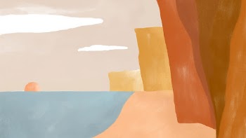 Nature scenery desktop wallpaper watercolor | Free PSD - rawpixel