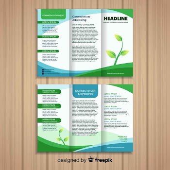 Nature trifold flyer Free Vector