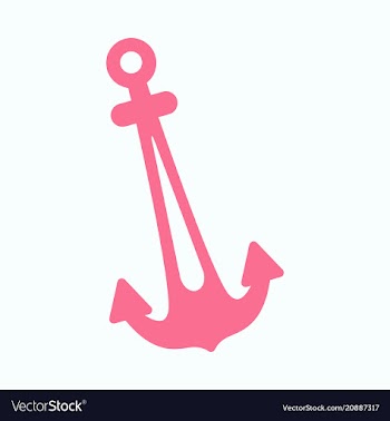 Nautical anchor isolated background ship anchor vector image