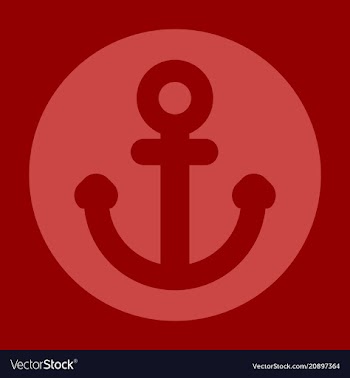 Nautical anchor isolated background ship anchor vector image