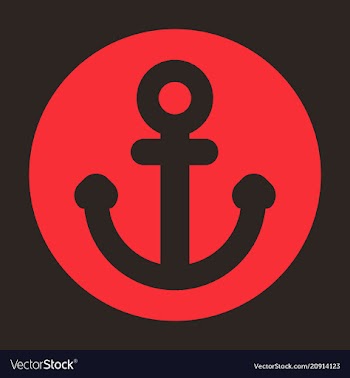 Nautical anchor isolated background ship anchor vector image