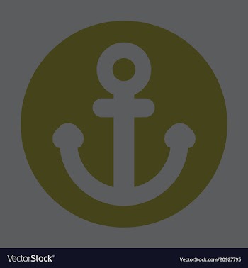 Nautical anchor isolated background ship anchor vector image