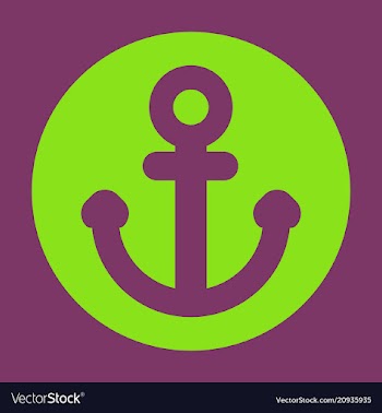 Nautical anchor isolated background ship anchor vector image