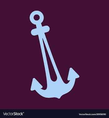 Nautical anchor isolated background ship anchor vector image