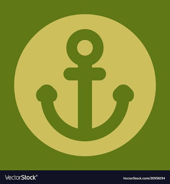 Nautical anchor isolated background ship anchor vector image
