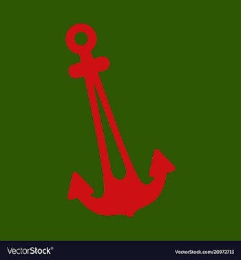 Nautical anchor isolated background ship anchor vector image