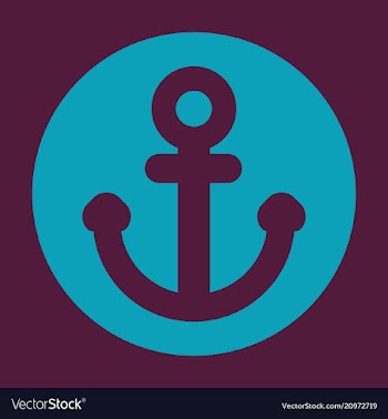 Nautical anchor isolated background ship anchor vector image