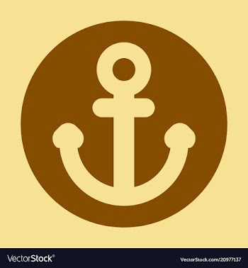 Nautical anchor isolated background ship anchor vector image