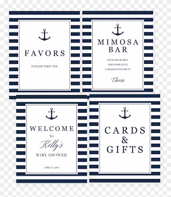 Nautical Boy Baby Shower Sign Package Printable By - Baby Shower