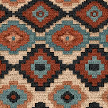 Navajo-Inspired Geometric Textile Pattern