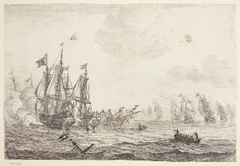 Naval battle with two sinking | Free Photo - rawpixel