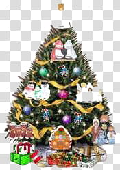 Navidad, Christmas tree illustration transparent background PNG clipart