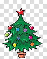 Navidad, Christmas tree illustration transparent background PNG clipart