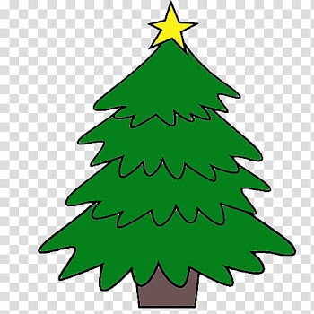 Navidad, green and yellow Christmas tree illustration transparent background PNG clipart