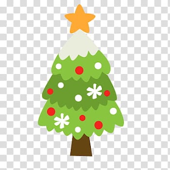 Navidad, green, white, and yellow Christmas tree art transparent background PNG clipart