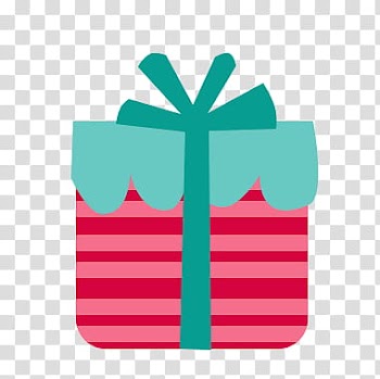 Navidad, pink and green gift box transparent background PNG clipart
