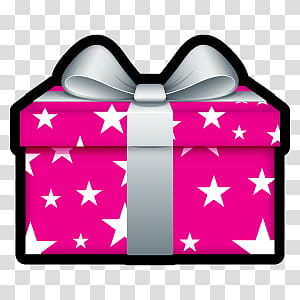 Navidad, pink and white gift ox transparent background PNG clipart