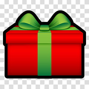 Navidad, red and green gift box illustration transparent background PNG clipart