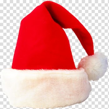 Navidad, red and white Christmas hat transparent background PNG clipart