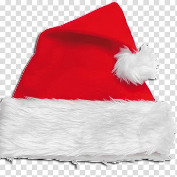 Navidad, red and white Christmas hat transparent background PNG clipart