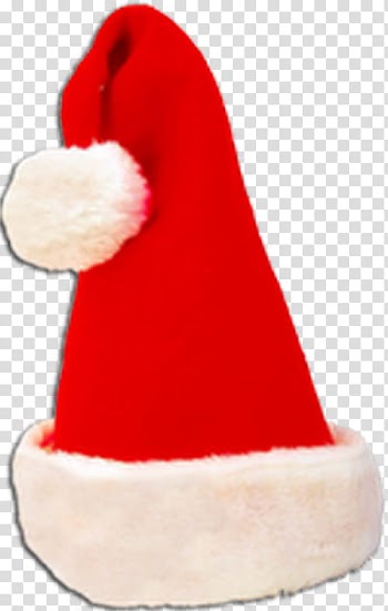 Navidad, red and white Christmas hat transparent background PNG clipart