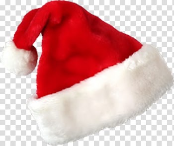 Navidad, red and white Christmas hat transparent background PNG clipart