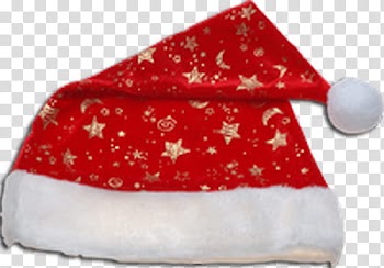 Navidad, red and white Christmas hat transparent background PNG clipart