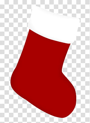 Navidad, red Christmas sock illustration transparent background PNG clipart