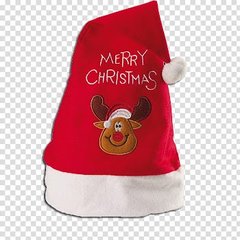 Navidad, red Merry Christmas Santa hat transparent background PNG clipart