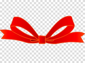 Navidad, red ribbon transparent background PNG clipart