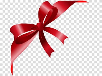 Navidad, red ribbon transparent background PNG clipart