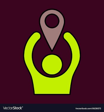Navigation geolocation icon in flat design on vector image