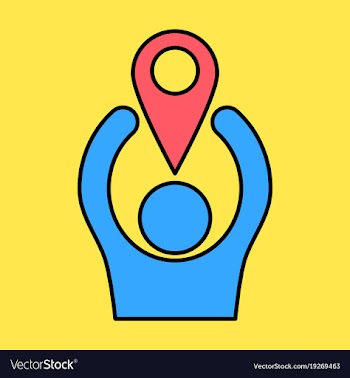 Navigation geolocation icon in flat design on vector image
