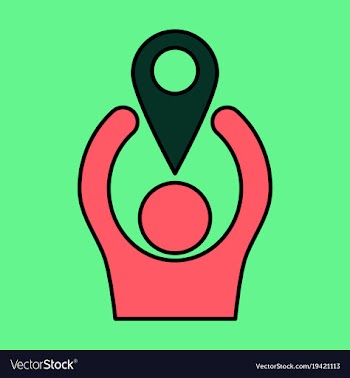 Navigation geolocation icon in flat design on vector image