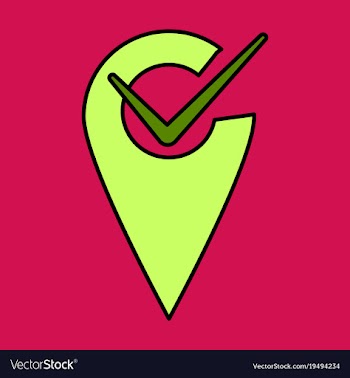 Navigation geolocation icon in flat design on vector image