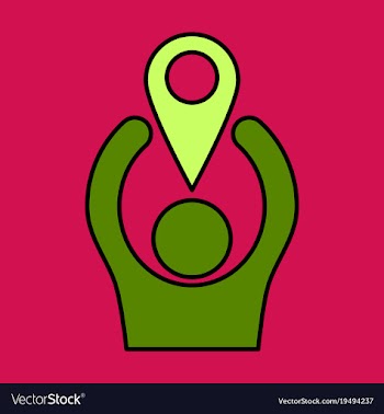 Navigation geolocation icon in flat design on vector image
