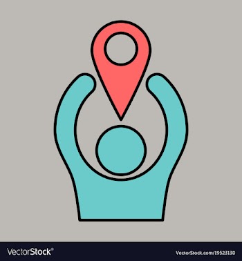 Navigation geolocation icon in flat design on vector image