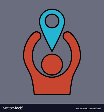 Navigation geolocation icon in flat design on vector image