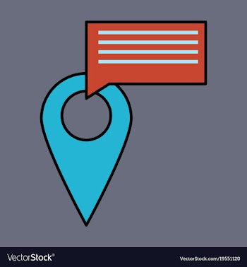 Navigation geolocation icon in flat design on vector image